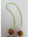 Colier margele lana impaslita, unicat, handmade, Verde Portocaliu Colier margele lana impaslita, unicat, handmade, Verde Portocaliu