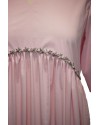 Rochie cu volane si trandafirasi dantela brodata Rochie cu volane si trandafirasi dantela brodata
