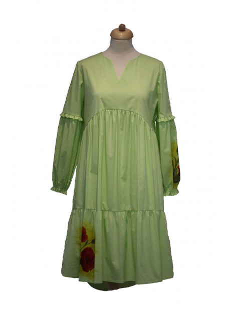 Rochie cu volane si pictura Rochie cu volane si pictura