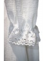 Rochie din panza topita cu volane si dantela
