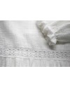 Rochie din panza topita cu volane si dantela