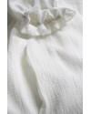 Rochie din panza topita cu volane si dantela