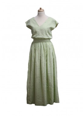 Rochie lunga in brodat