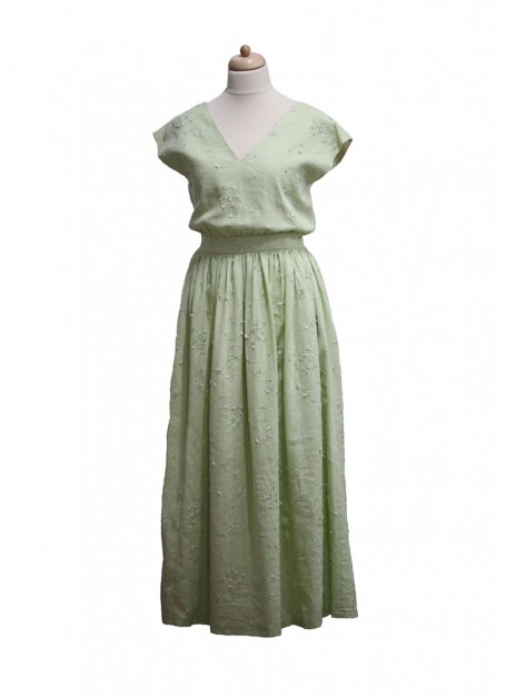 Rochie lunga in brodat