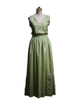 Rochie lunga in brodat