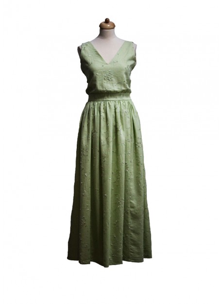 Rochie lunga in brodat