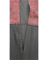 Rochita eleganta plisata, bordo/negru, unicat